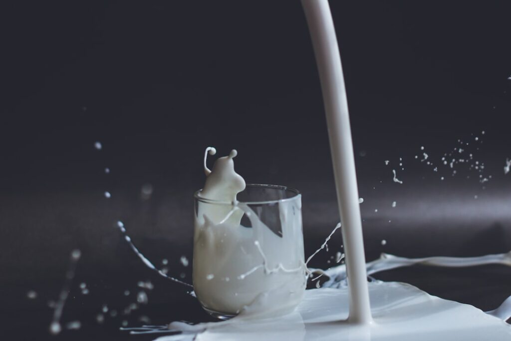 Milk in a glass, illustrating dairy and lactose tolerance.