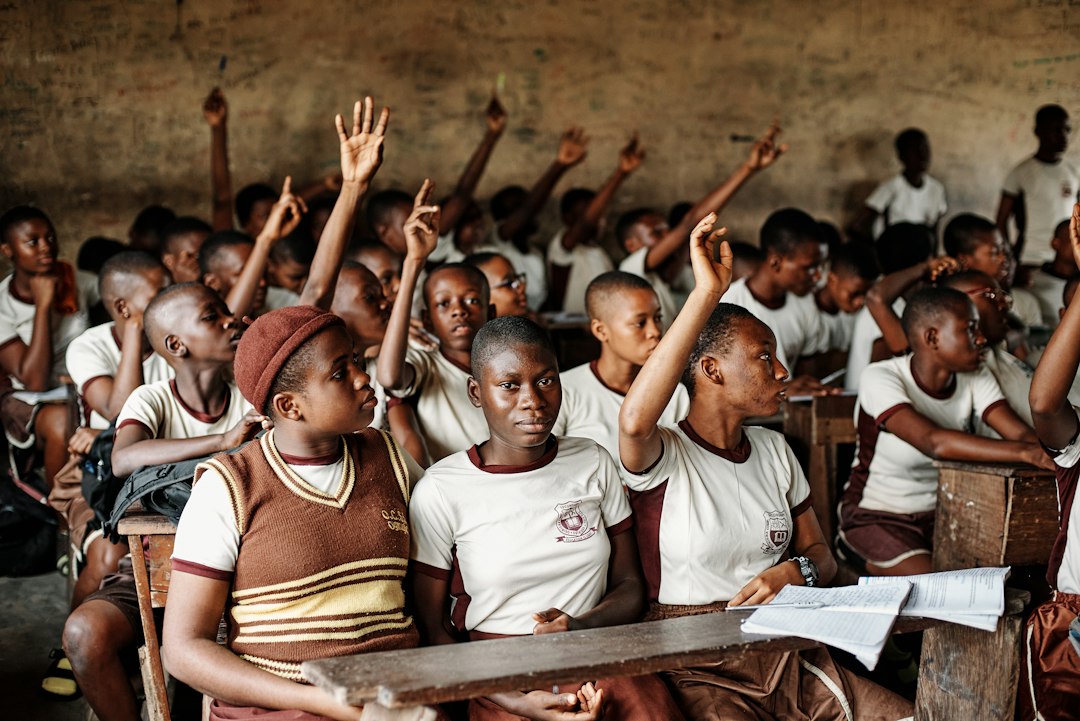 Education scene at a community secondary school in Port Harcourt, Nigeria