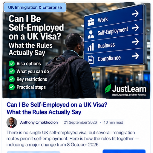 UK visa routes and self-employment rules