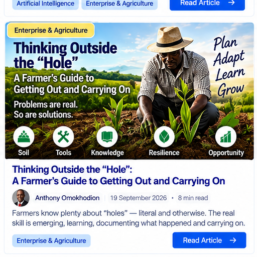 African farmer resilience, learning and practical problem solving